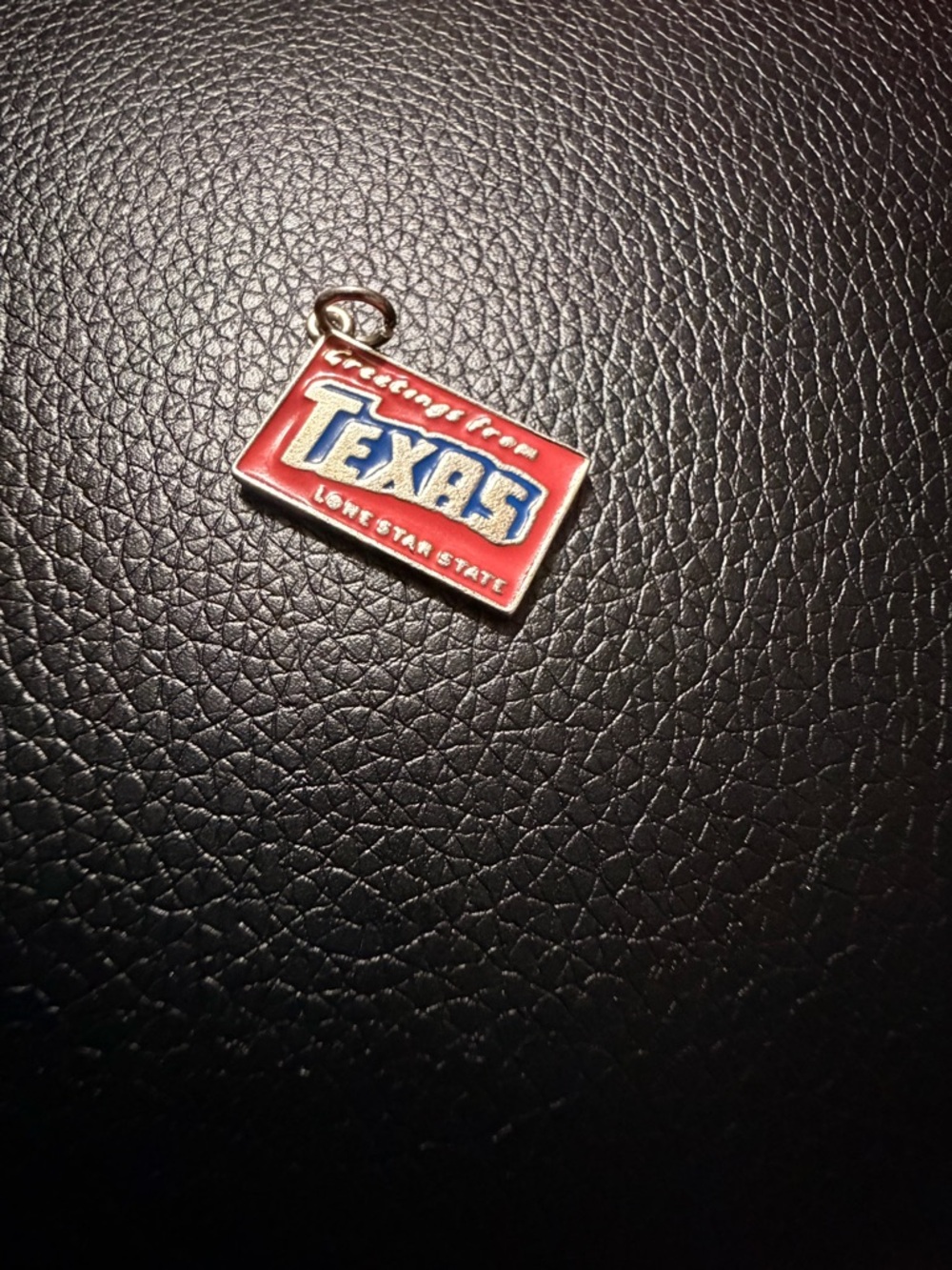 James Avery Red and Blue Texas Postcard Charm